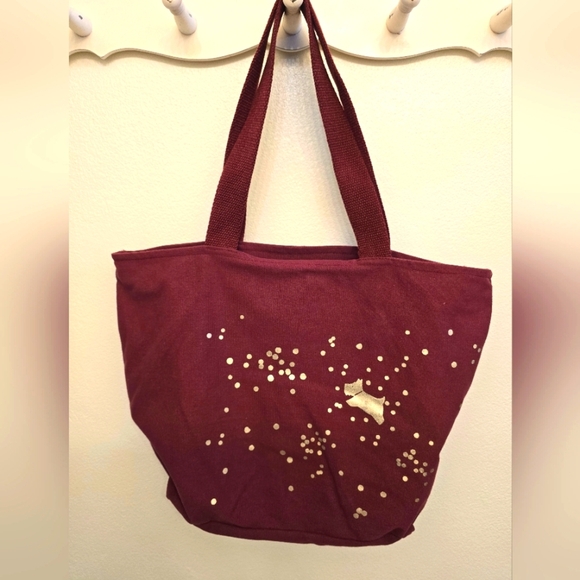 EUC Radley London "Sparkle" Tote Bag In Burgundy - Picture 2 of 4